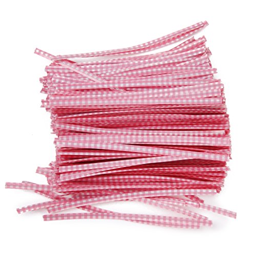 Ca. 500 Stk. Twist Band für Violoncello Hochzeit Partei Candy Tasche oder Allgemeine Verwendung (Rosa) - 6