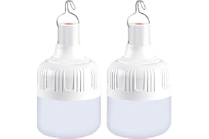 BOLOSHINE 2 Piezas Lámpara Camping, USB Recargable (Type-C), Linterna de Camping Portátil LED Bombilla de Camping, 3 Modos de lluminación, Luces de Tienda Lámpara Impermeable para Acampar Carpa Pesca Emergencia