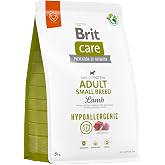 Brit Care Adult Small Breed, K&uuml;&ccedil;&uuml;k Irk - Yetişkin K&ouml;pekler İ&ccedil;in, Tek Proteinli, Hipoalerjenik, Kuzu Etli Kuru Mama, 3 kg