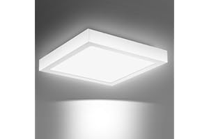 Creyer Modern Square 24W LED Ceiling Lights, Equivalent to 150W Bulbs, Φ30*H3.6cm, 2000LM, AC220-240V, Daylight White 6000K, LED Panel Ceiling lamp for Living Room,Bedroom,Kitchen,Balcony Hallway