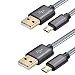 Produktbild Micro USB Kabel (2 Stück) HOMORE 2.4A USB Ladekabel und Datenkabel, 1m/3.3ft Schnellladekabel für Android Smartphones, Samsung, HTC, Sony, Nexus u.s.w.-Grau