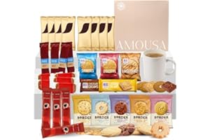 A AMOUSA Instant Coffee Gift Set – This Coffee Hamper includes 46x Items | Gift Set for Women & Men