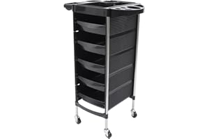 SHZICMY Friseurwagen Arbeitswagen Rollwagen Stapelboy Friseur Arbeitswagen Wagen Bedienungswagen Wagenschrank Freistehend Rollwagen Rollcontainer Trolley Haarpflegetrolley 5 Schubladen