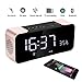 Price comparison product image Bedside Clock Bluetooth Speaker,SUAVER Portable Metal Wireless Subwoofers Stereo Speaker,Bedside Digital Alarm Clock,Built-in Mic FM Radio LED Screen Disply,Support TF cards (Rose Gold)