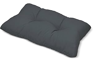 Beautissu Coussin Lounge - pour Dossier - pour extérieur - Résistant à l’Eau - Gris Graphite - 70x40x12 cm - Idéal pour Jardin, Balcon
