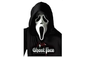 Scream Offiziell lizenzierte Ghost Face Maske - Horror - COSTUME_MASK - Kunststoff - 1 Stück - Gesichtsmaske - Maske - Costumemask - Erwachsene - Unisex-Erwachsene, Unisex-Jugendliche (14+) - unisex