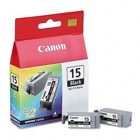 2x Cartouches d encre von Canon pour BCI-15  Noir Cartouche  BCI15 Cartouches d encre