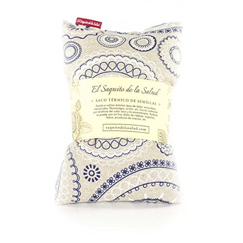 Saco Térmico de Semillas Aroma Lavanda, Azahar o Romero Tejido Espirales (Azahar, 50 cm)