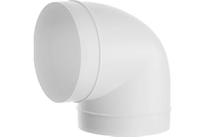 REPA MARKET Kolanko z tworzywa sztucznego 90 stopni, 150 mm, rura kanałowa, kanał lub wąż - proste lub elastyczne, złącze wentylacyjne, okrągła rura łącząca