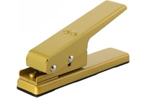 Minidiva® Gitarren-Plektrum-Auswahl-Presse-Plastikkarten-Loch-Durchschlags-Auswahl-Hersteller-Scherblock-DIY Maschine (Gold)