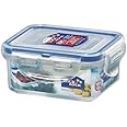 Lock & Lock Classics Rectangular Food Container with Leak Proof Locking Lid, 180ml (110 x 90 x 48mm)