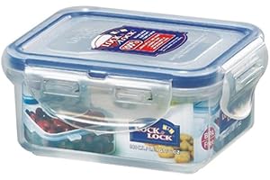 LOCKNLOCK Lock & Lock Classics Rectangular Food Container with Leak Proof Locking Lid, 180ml (110 x 90 x 48mm)