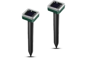 Ledeak Ultraschall Solar Tiervertreiber, 2 Stück Solar Maulwurfabwehr Maulwurfvertreiber Maulwurfschreck Wühlmausfallen Wühlmausvertreiber Schädlingsbekämpfung Wasserdicht Maulwurfbekämpfung