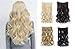 Price comparison product image ZAIQUN 24 Inches One Piece 5 Clips Synthetic Wig Clip in Hair Extensions Curly Soft Silky Natural Look(medium brown)