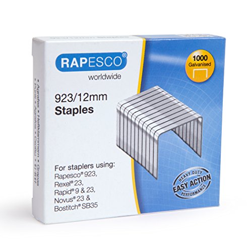 Rapesco Grapas - Caja de 1000 grapas 923 12 mm tipo 23 para grapadoras de gruesos reviews Rapesco Grapas - Caja de 1000 grapas 923 12 mm tipo 23 para grapadoras de gruesos