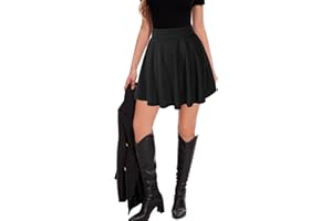 DRESSTELLS Women's Mini Pleated Tennis Skirt Versatile Aline High Waisted Basic School Girl Casual Skater Skirt