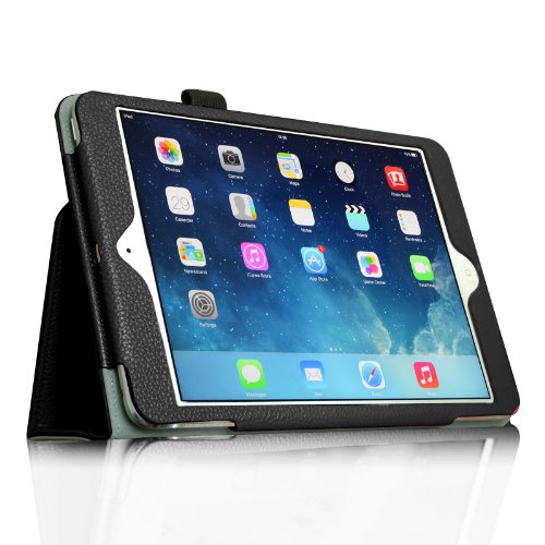 Fintie Apple iPad mini 1 / 2 / 3 Hülle – Slim Fit Foilo Kunstleder Schutzhülle Tasche Etui Case Smart Cover mit Auto Schlaf / Wach, Standfunktion für iPad mini 3 / 2 / 1 , Schwarz - 3