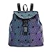 Produktbild Frauen geometrische Rucksack Lingge Luminous Flash Schulrucksack, holographische reflektierende Rucksäcke Umhängetasche Reisetasche College Rucksack für Damen Mädchen