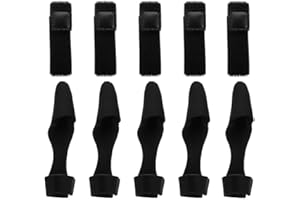 ibasenice Fishing Rod Protective Cover 10Pcs Set Elastic Rod Tip Protectors with Fastening Straps for Scratch and Impact Protection Storage Sleeve