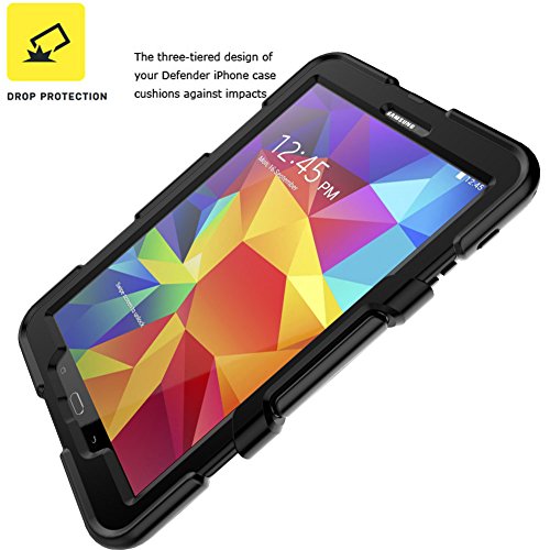 For Samsung Tab A 10.1 T580 Hülle,HAVE1SEE Heavy Duty Shockproof Hybrid Rugged Rubber Protective Stand Hülle For Samsung Tab A 10.1 T580 Schwarz - 3