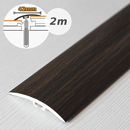 Preisvergleich Produktbild Übergangsprofil Holzoptik 42mm Myck PVC Wenge 0P, 2m