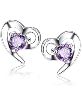 F.ZENI Ohrringe Damen Silber Zirkonia Ohrringe Schmuck 925 Sterling Silber Ohrringe für Damen