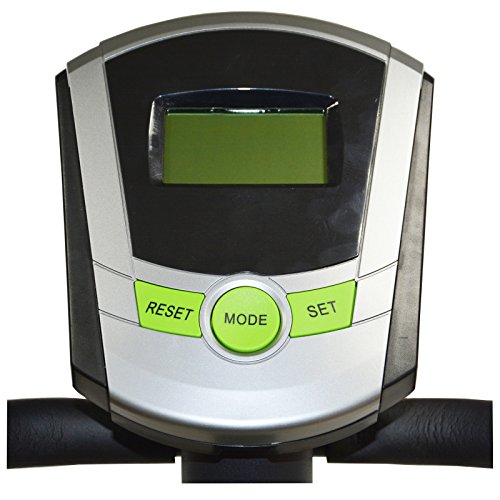 EnjoyFit Heimtrainer Fahrradtrainer mit Handpuls-Sensoren schwarz/grün - 5