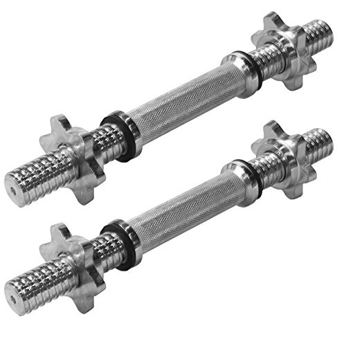 Gorilla Sports Kurzhantel-Set 30Kg (2x verchromte Hantelstange 43cm ,4×1,25 und 8×2,5Kg Hantelscheibe Kunststoff) - 6