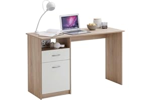 FMD Moebel Jackson, Roble, Oak/Blanco, 123x50x76.5 cm