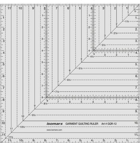 FineArt Garment Quilting Ruler 12"