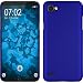 Produktbild PhoneNatic Case für LG Q6 Hülle blau gummiert Hard-case + 2 Schutzfolien
