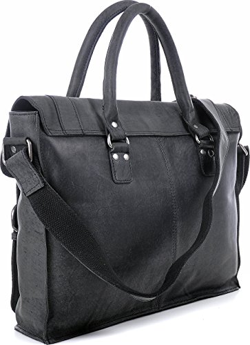 URBAN FOREST, Cntmp, Leder, Handtaschen, Messenger Bag, Businesstaschen, Aktentaschen, Laptoptaschen, Notebooktaschen, Umhängetaschen, DIN-A4, Natur-Leder, 39x29x10cm (B x H x T) - 3