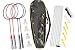 Produktbild Haberkorn Federball Badminton Set - 4 Schläger - mit Zubehör Netz und Stangen