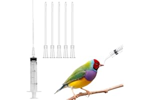 WUSJCOF 6 Stück Handfütterungswerkzeug für Baby Vögel und Papageien, Jungvögel Füttern Spritze, Tauben Zubehör, Feeder Futter, Milch, Wasser, Medikamente, Einfach zu Reinigen