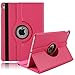 Price comparison product image iPad pro 11 2018 Case,Miya 360 Degree Rotating Stand Protective Cover Premium Multi-Function PU Leather Ultra-slim Lightweight Folio Flip Smart Case for iPad Pro 11 inch 2018(Hot Pink)