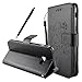 Produktbild Samsung Galaxy A5 2017 Lederhülle - Fraelc® Samsung A5 (2017) Stylisches Bookstyle Handytasche im Baum Muster Flip Case für Samsung Galaxy A5 (2017) SM-A520F Brieftasche Case Hülle mit Kartenfächer und Geldtasche Leder Etui Schale Schwarz