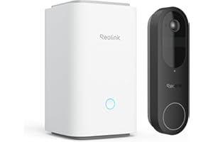 Reolink Video Doorbell mit Home Hub, Akku Türklingel mit Kamera, 2K Kabellose Videotürklingel, 1:1 Kopf-bis-Fuß-Ansicht, 2,4/5GHz WLAN, Personen/Fahrzeug/Paketerkennung, Lokale Speicherung Ohne Gebühr