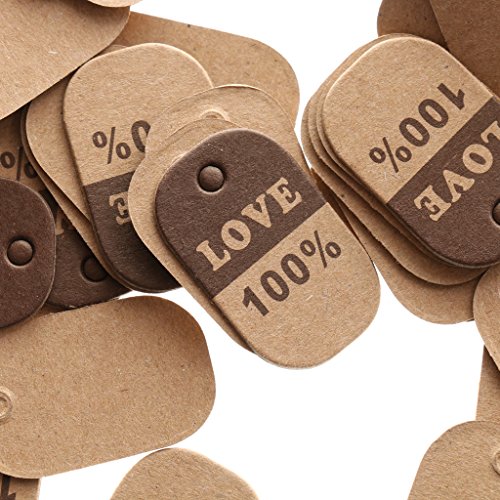 MagiDeal 95pcs 100% LOVE Papier Geschenkanhänger Etiketten Papieranhänger - 7