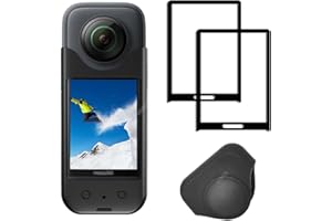 Ochraniacz ekranu do Insta360 ONE X3 + czarny gumowy rękaw, silikonowy futerał ochronny ULBTER do Insta 360 ONE X3 akcesoria do kamery sportowej