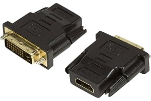 LogiLink HDMI till DVI-D-adapter Digital (DVI Dual Link beläggning 24+1), stöder alla HDTV och HD redo standarder, 1 styck