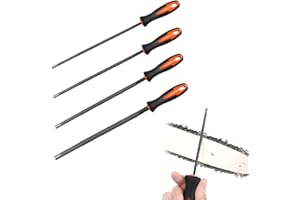 RHQFDM Set di lime per officina da 4 pezzi Set di lime in metallo di alta qualità incl. lime da 3.2 mm 4.0 mm 4.8 mm 5.5 mm 4 tipi di lime rotonde piccole lime in metallo per il bricolage in metallo