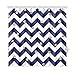 Produktbild JOCHUAN Home Decor Bad Vorhang Blau Chevron Und Gold Tupfen Polyester Stoff Wasserdicht Duschvorhang Für Badezimmer, 72 X 72 Zoll Duschvorhänge Haken Enthalten