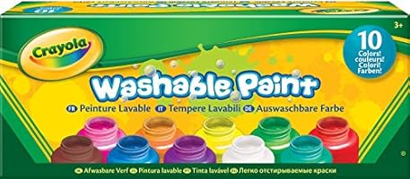 Crayola - 54-1205-e-000 - Kit De Loisirs Cr&eacute;atifs - 10 Pots De Peinture - Lavable