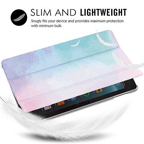 MoKo Hülle für All-New Amazon Fire HD 8 Tablet (7th Generation – 2017 Modell) – Ultra Slim Lightweight Smart Cover mit Durchschaubar Rückseite Schutzhülle für das neue Fire HD 8, Aquarell - 9