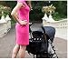 1pair Neoprene Baby Stroller Grip Cover Carriages Handle Elasticity Protector Cover Black
