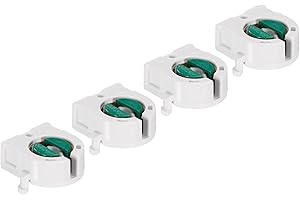 PATIKIL T8 Lámpara Soporte Zócalo, 4 Paquete Sin-Derivación Luz Zócalo G13 Base para LED Fluorescente Tubo Reemplazo, Blanco Verde