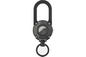 Carabiner Keychain with AirTag Holder, Heavy Duty 4.5" Alloy Key Fob Clip, Scratch-Resistant & Durable Key Holder for Apple AirTag, Keys, Badges, Backpacks, Luggage, Outdoor & Everyday Use