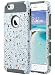 Produktbild ULAK iPhone 6s hülle, iPhone 6 hülle Dual Layer Case Cover Hybrid Schild TPU + PC Hard Case Cover für iPhone 6s / 6 4,7 Zoll (Terrazzo)