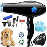 Kraftvoll und stabil: Dieser Trockner verfügt über eine Leistung von 2.300 Watt und einen hochwertigen Motor, der einen gründlichen und professionellen Trocknungsprozess für Haustiere ermöglicht, ideal für das Stylen von Hunden