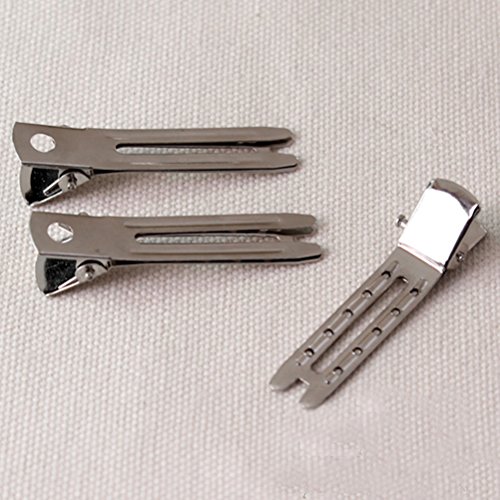 ROSENICE 50 Stück Abteilklammern Haar Clip Haarspange Haarklammer (Silber) - 3
